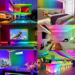 Світлодіодна стрічка LED 8491 Neon Multi 12V-220V 5 м Сolorful N, фото 4