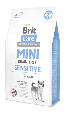 Сухий корм для собак мініатюрних порід із чутливим травленням Brit Care (Бріт Кеа) GF Mini Sensitive з олениною 2 кг, фото 1