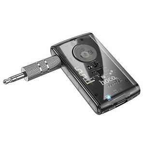 Bluetooth аудіо ресивер із мікрофоном HOCO E66 AUX Black N, фото 1