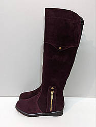 STTOPA зима. Висота 42 см. Розмір 34-22 см. Чоботи маленьких розмірів шкіряні 266-3335 Бордові