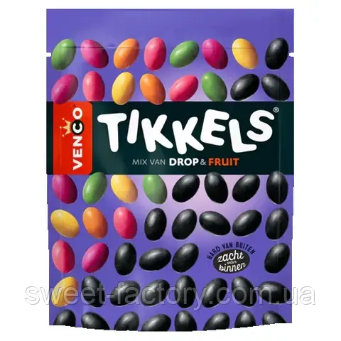 Драже локриця +фрукти Venco Tikkels Dropfruit 235g, фото 1