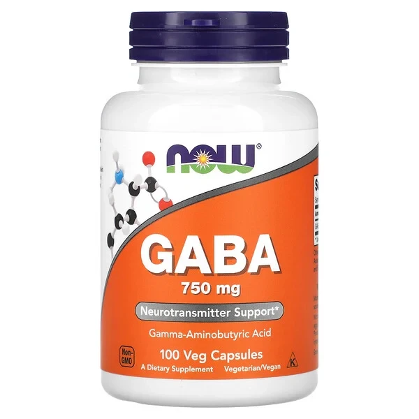 Now Gaba 750 mg 100 veg caps
