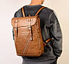 Чоловічий міський рюкзак Світло-коричневий, фото 4
