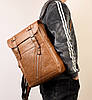 Чоловічий міський рюкзак Світло-коричневий, фото 5