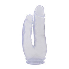 Гелевий подвійний фалоїмтатор прозорий 9.4 Inch Dildo | Limon, фото 3