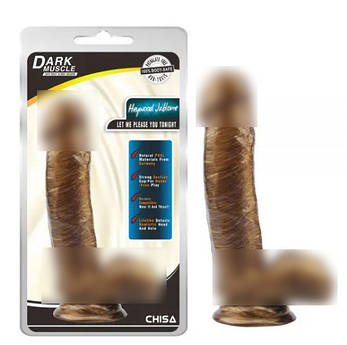 Золотистий дилдо з мошоком на присоску Heywood Jablome| Limon, фото 1