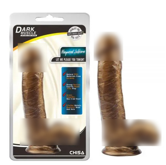 Золотистий дилдо з мошоком на присоску Heywood Jablome| Limon