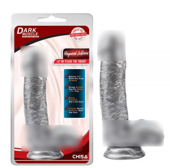 Сріблястий дилдо з мошоком на присоску Heywood Jablome | Limon