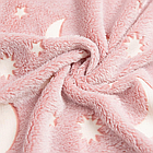 Флісовий плед, що світиться "Місяць і зірки" (160х125 см) Рожевий / Дитячий плед з флісу, фото 9