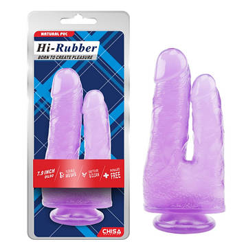 Фіолетовий подвійний фаллоімітатор 7.9 Inch Dildo | Limon, фото 2
