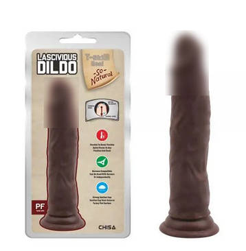 Фалоїмітатор темно-коричневий реалістичний Lascivious Dildo | Limon, фото 1