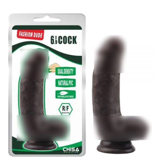 Коричневий фалоїмітатор на присоску Fashion Dude 6.9 Inch Cock| Limon