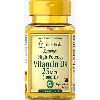 Puritan's Pride Vitamin D3 1000 IU 30 sgels