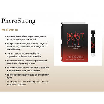 Парфуми з феромонами PheroStrong pheromone Beast for Men, 1 мл, фото 2