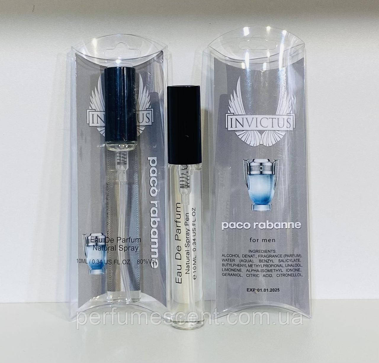 Paco Rabanne Invictus чоловіча мініатюра в ручці 10 мл, фото 1