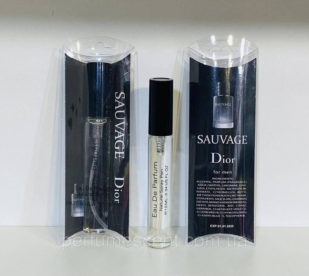 Christian Dior Sauvage чоловіча мініатюра в ручці 10 мл