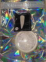 Світловідбивний пісок втирання (присипка, блиск) срібло Diamond для дизайну нігтів