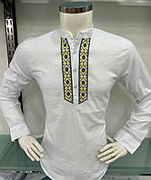 Рубашка Varetti вышитая мужская S_XXL арт.1573-2, Цвет Белый, Международный размер XXL, Размер мужской одежды
