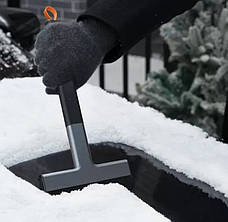 Автомобільний скребок для снігу та льоду BASEUS Quick Clean Car Ice Scraper Black CRQU-01, фото 4