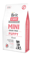 Сухой беззерновой корм для щенков миниатюрных пород Brit Care (Брит Кеа) GF Mini Puppy с ягнёном 2 кг
