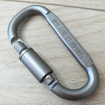 Алюмінієвий тактичний карабін 1 шт Карабін з муфтою Single Sword Сірий (KG-10400)