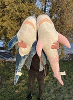 М'яка плюшева іграшка подушка Акула з Ікеа, Акула рожева IKEA 100см, М'яка іграшка Рожева акула