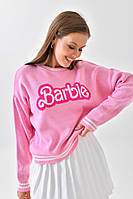 Свитер женский розовый Барби универсальный размер (42-52) оверсайз крой