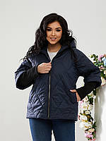 Стильная женская куртка на синтепоне 100, ткань "Плащевка" 50, 52, 54, 56, 58, 60, 62, 64 размер 50