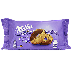 Печиво з молочним шоколадом Мілка Milka cookie loop 132g 12шт/ящ (Код: 00-00014873)
