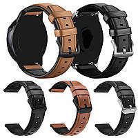 Ремешок для часов 20 мм кожа+силикон