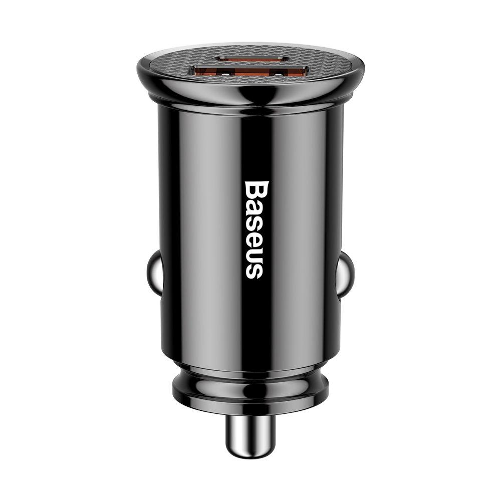 Розумний автомобільний зарядний пристрій Baseus Circular PPS 30 Вт/12v Quick Charge 4.0 QC Black (CCALL-YS01)