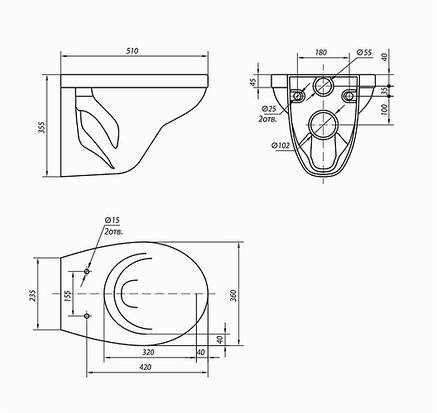 Підвісний унітаз KOLO Idol з сидінням з кришкою Duroplast Soft Close, фото 3