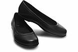 Туфлі жіночі балетки Крокси з натуральної шкіри / Crocs Womens Grace Flat (12121-060), Чорні, фото 3