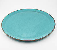 Тарелка для пиццы Porland Seasons Turquoise 162928 28см Круглая тарелка для пиццы Элегантная посуда фарфоровая