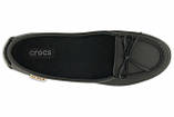 Туфлі жіночі мокасини лофери Крокси Колорлайт оригінал / Crocs Womens Wrap ColorLite Ballet Flat (16209-060), Чорні, фото 4