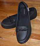 Туфлі жіночі мокасини лофери Крокси Колорлайт оригінал / Crocs Womens Wrap ColorLite Ballet Flat (16209-060), Чорні, фото 7