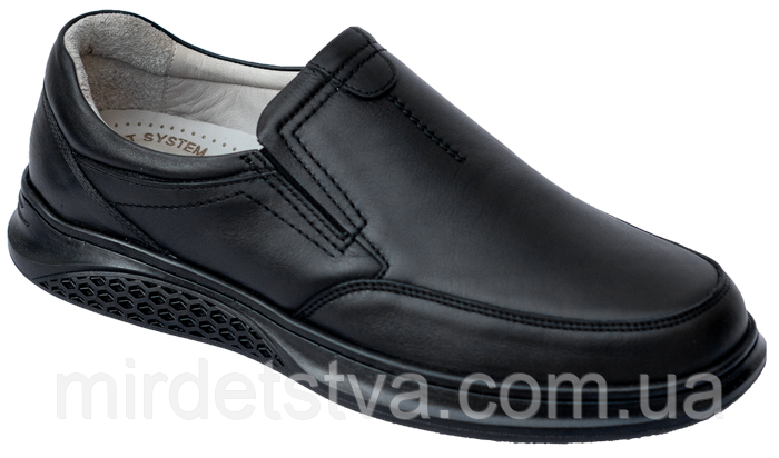 Чоловічі туфлі ортопедичні натуральна шкіра Туреччина Форест Орто 4Rest Orto чорні розмір 40-46