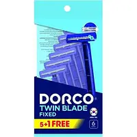 Dorco Бритва Twin blade одноразова для чоловіків з 2 лезами 5+1 шт