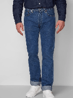 Чоловічі Спортивні завужені джинси 501® Original Fit Темно-Синій, Прямі р.34х32 (005013088)