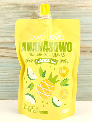 Фруктовий мус яблуко-ананас Owolovo Ananasowo 200 г Польща