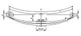 Ресора листова: 2/32,80,900/900 к DAF 95 XF 01.97-, фото 2