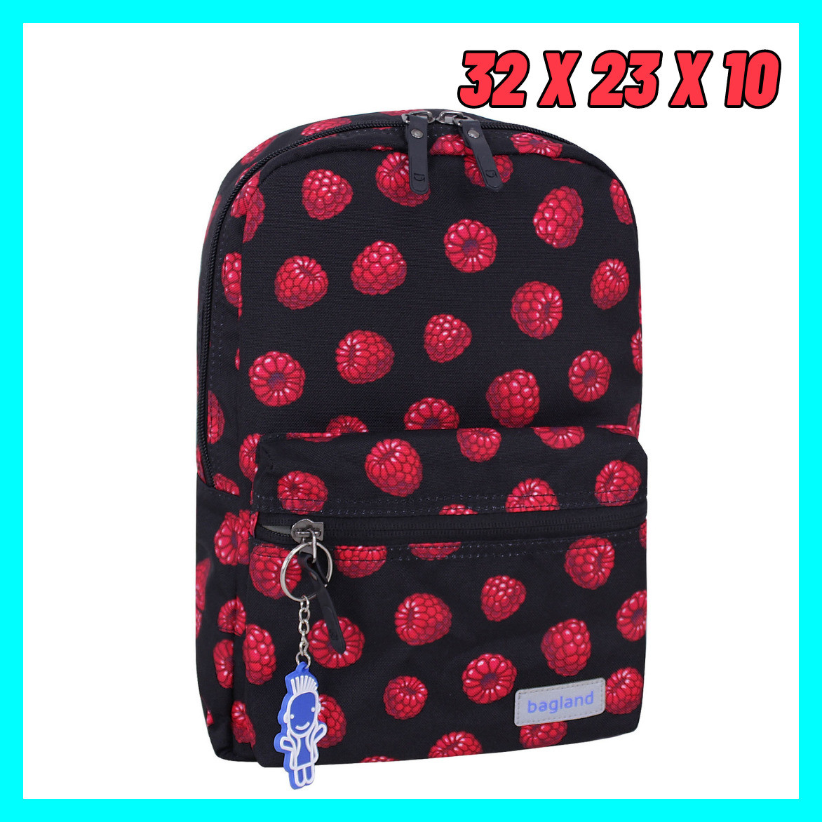 Трендовый школьный черный рюкзак для девочки подростка, Стильный портфель с ярким принтом для старшеклассника - фото 1 - id-p1925461496