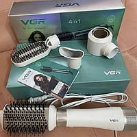 Фен гребінець для сушіння та укладання волосся з насадкою брашинг VGR, гарна щітка для завивання потужністю 1000 Вт