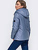 Коротка куртка жіноча з капюшоном демі розмір 42-56, фото 10