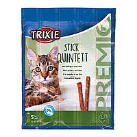 Лакомство для кошек Trixie PREMIO Quadro-Sticks 5 шт. (домашняя птица) (141714)