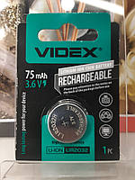 Аккумулятор литиевый Videx LIR2032 1шт BLISTER CARD