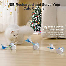 LieyPet Іграшки для кішок Інтерактивна іграшка для кішок із 3 пір'ям, Amazon, Німеччина, фото 3