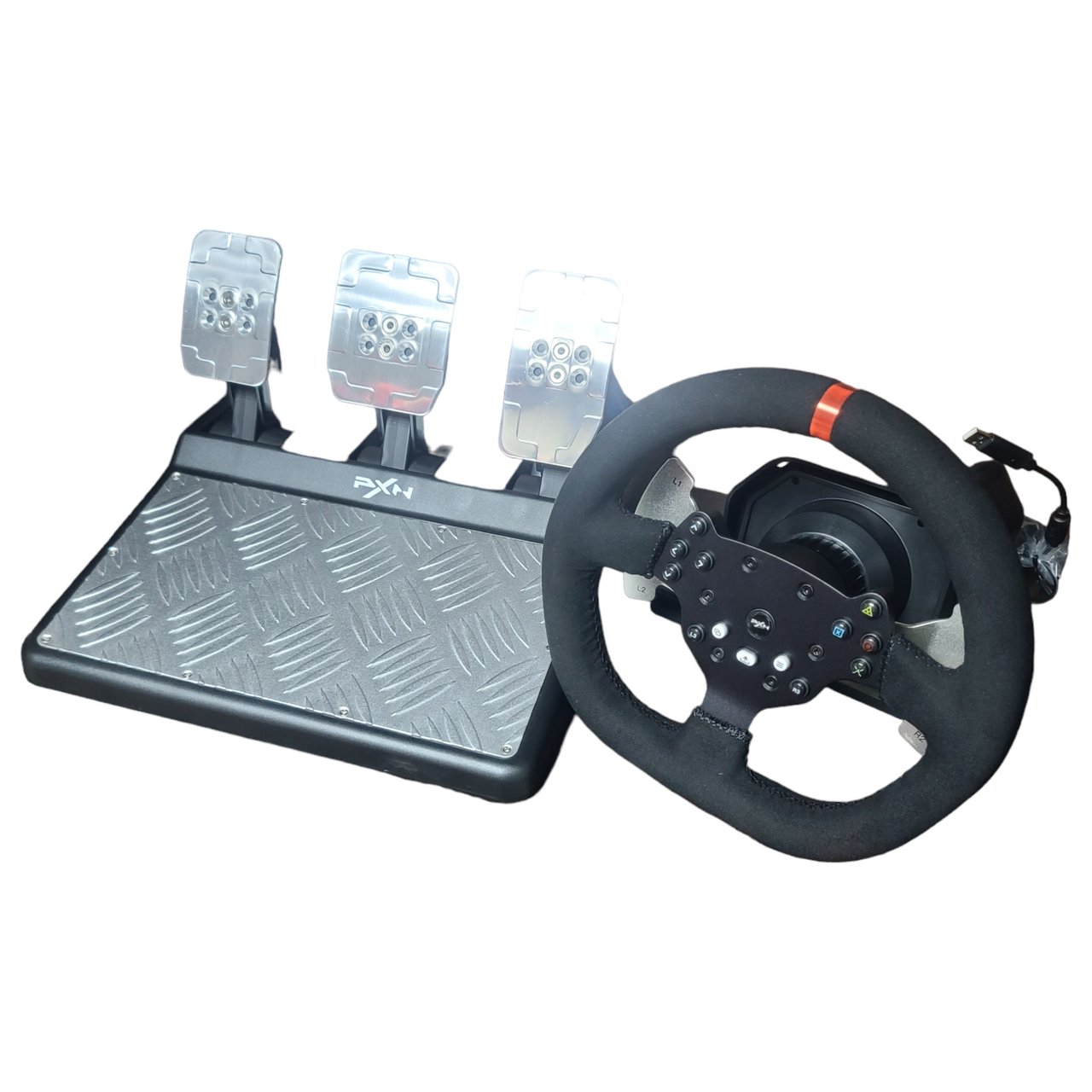 Кермо ігрове 3 педалі PXN V10 Gaming Racing, для PC/PS3/PS4/XBOX/SWITCH