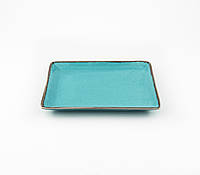 Прямоугольная тарелка для подачи блюд Porland Seasons Turquoise 18*13см 358819