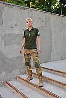 Тактичний жіночий військовий одяг мультикам, Камуфляжний армійський костюм комплект для дівчат multicam